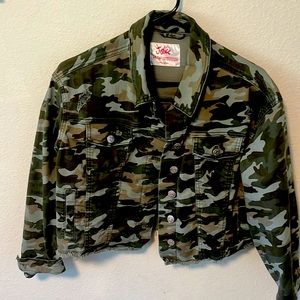 Camouflage jean jacket by justice